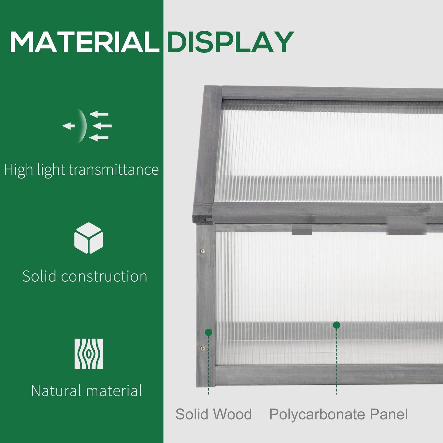 ZenGrow Mini Greenhouse Grey — seedlings and young plants growing inside