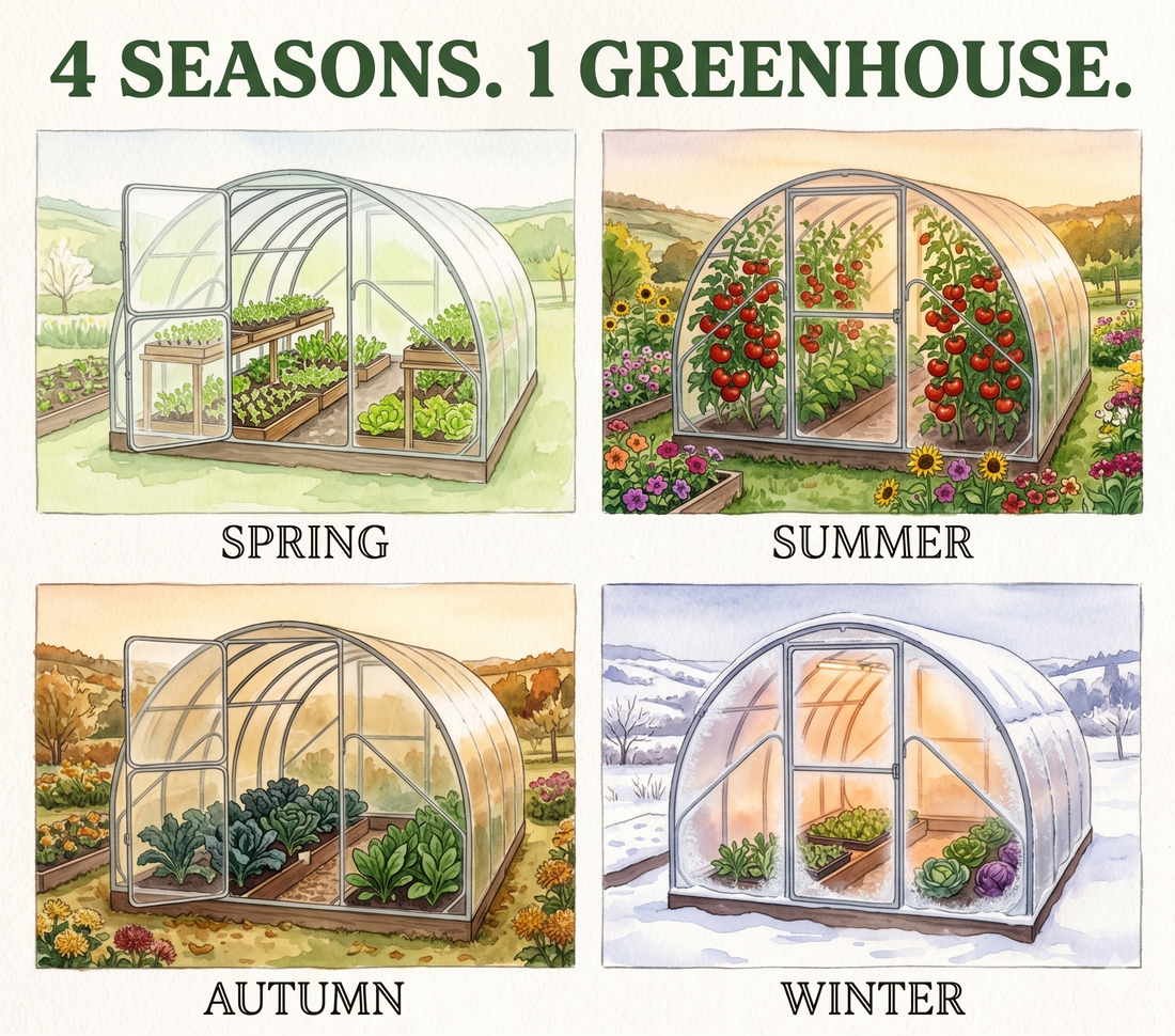 Year-Round Greenhouse Growing: What to Plant in Every Season