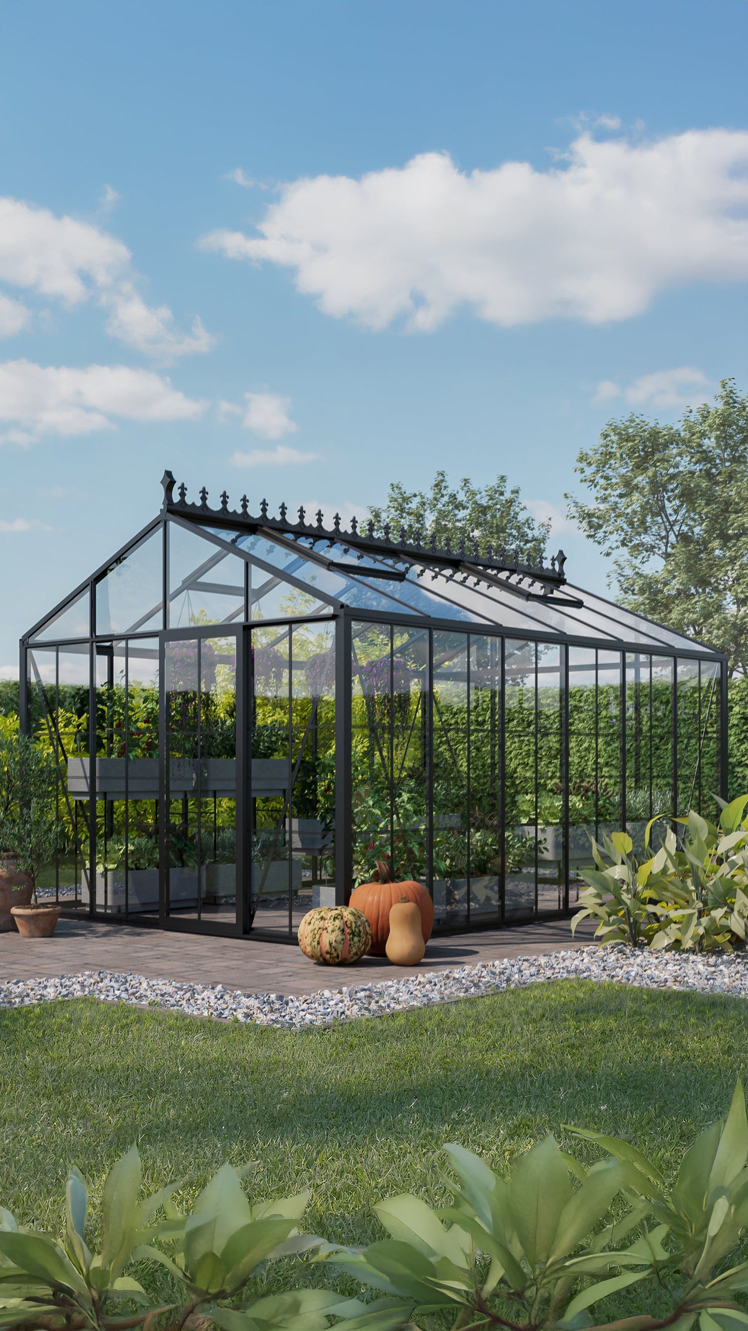 Aurora Classic Glass Greenhouse — garden lifestyle