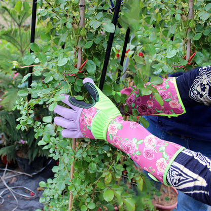 ZenGrow Long-Cuff Gloves — flexible grip material for greenhouse planting tasks