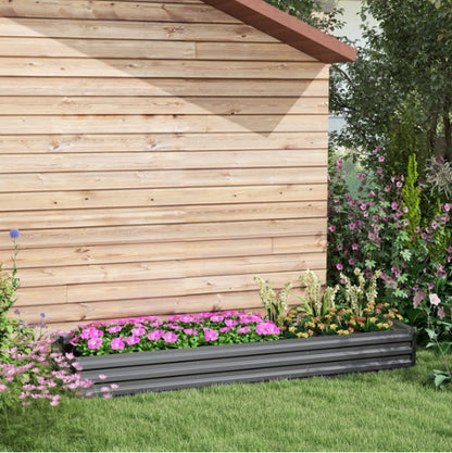 ZenGrow Dark Gray Planter — premium powder-coated steel raised garden bed