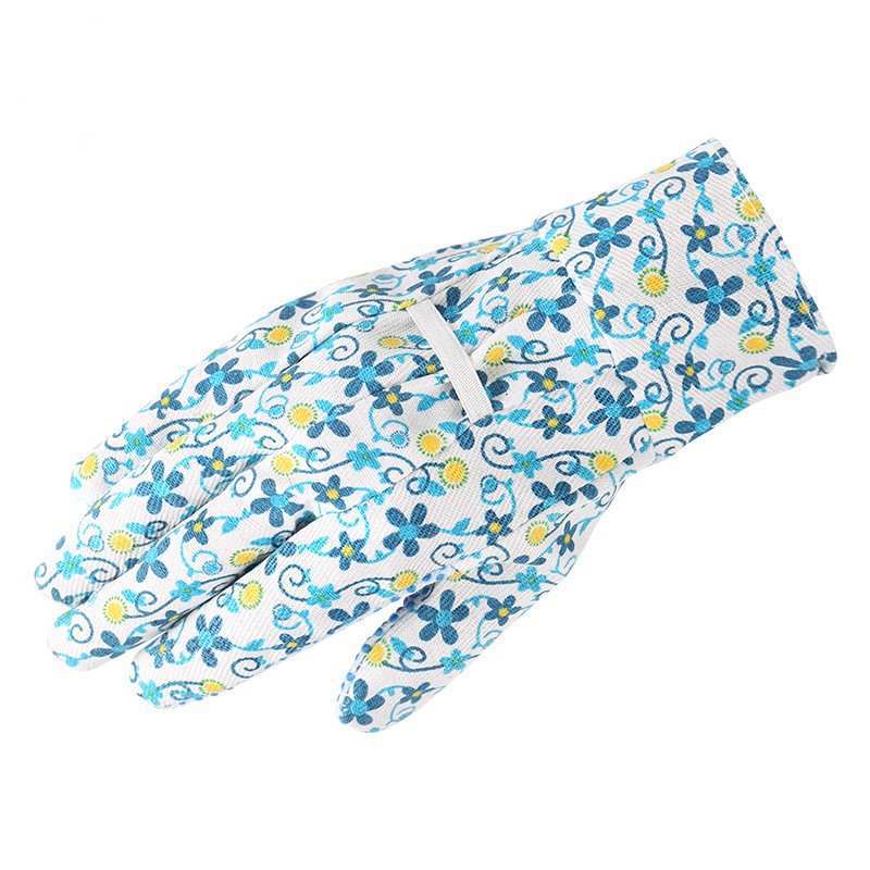 ZenGrow Printed Garden Gloves — pair shown in natural greenhouse setting