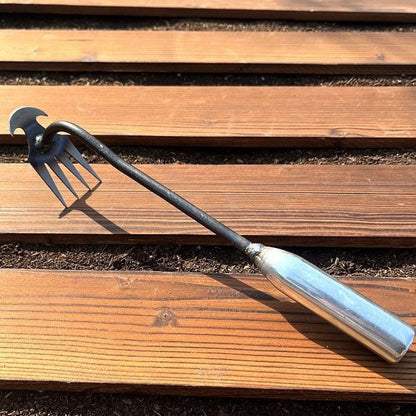 ZenGrow Hand Cultivator — 4-tooth weeding tool for greenhouse raised beds