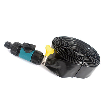 ZenGrow Sprinkler Hose — flat soaker hose with micro-spray holes along length