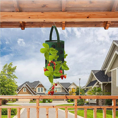 ZenGrow Vertical Planter — herbs growing in individual felt pockets