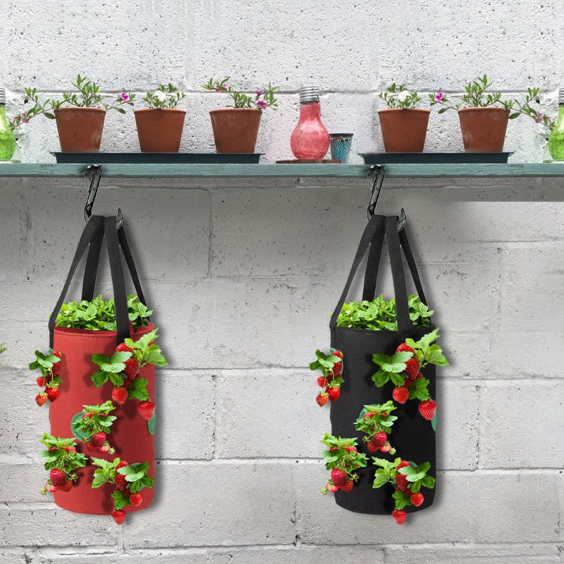 ZenGrow Vertical Bag — size comparison showing pocket dimensions for plant root depth