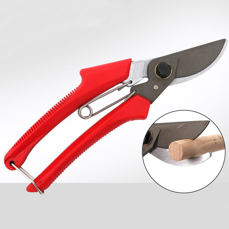 ZenGrow Precision Pruning Shears — SK5 steel greenhouse scissors in red