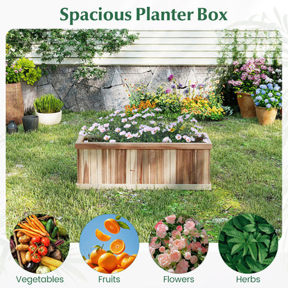 ZenGrow Natural Wood Planter — flat-pack panels and hardware for easy assembly