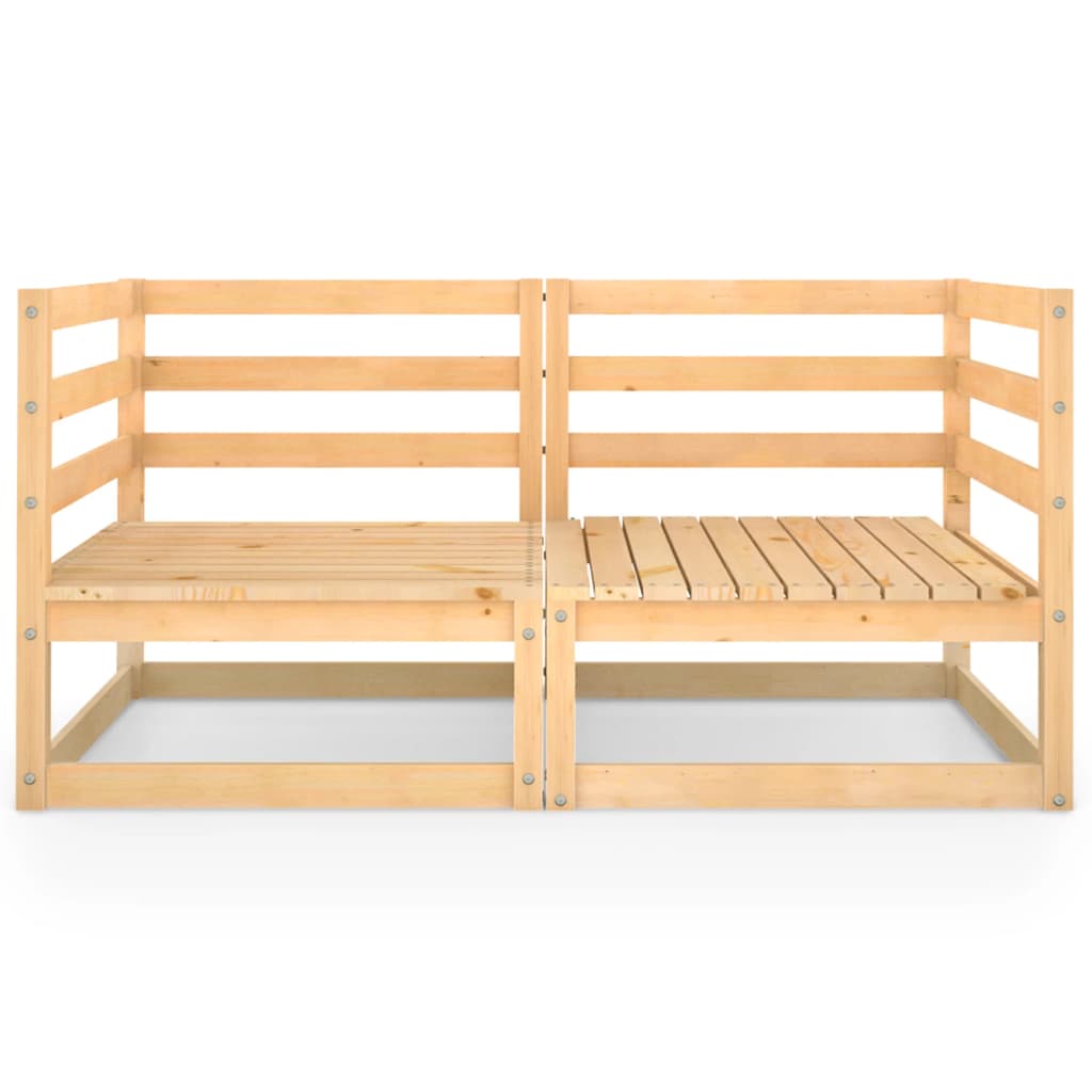 ZenGrow Pine Bench — two-seater solid wood garden bench in natural finish