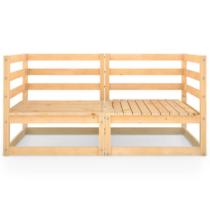 ZenGrow Pine Bench — two-seater solid wood garden bench in natural finish