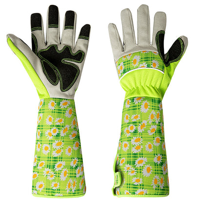 ZenGrow Thorn-Resistant Gloves — extended forearm protection for rose pruning