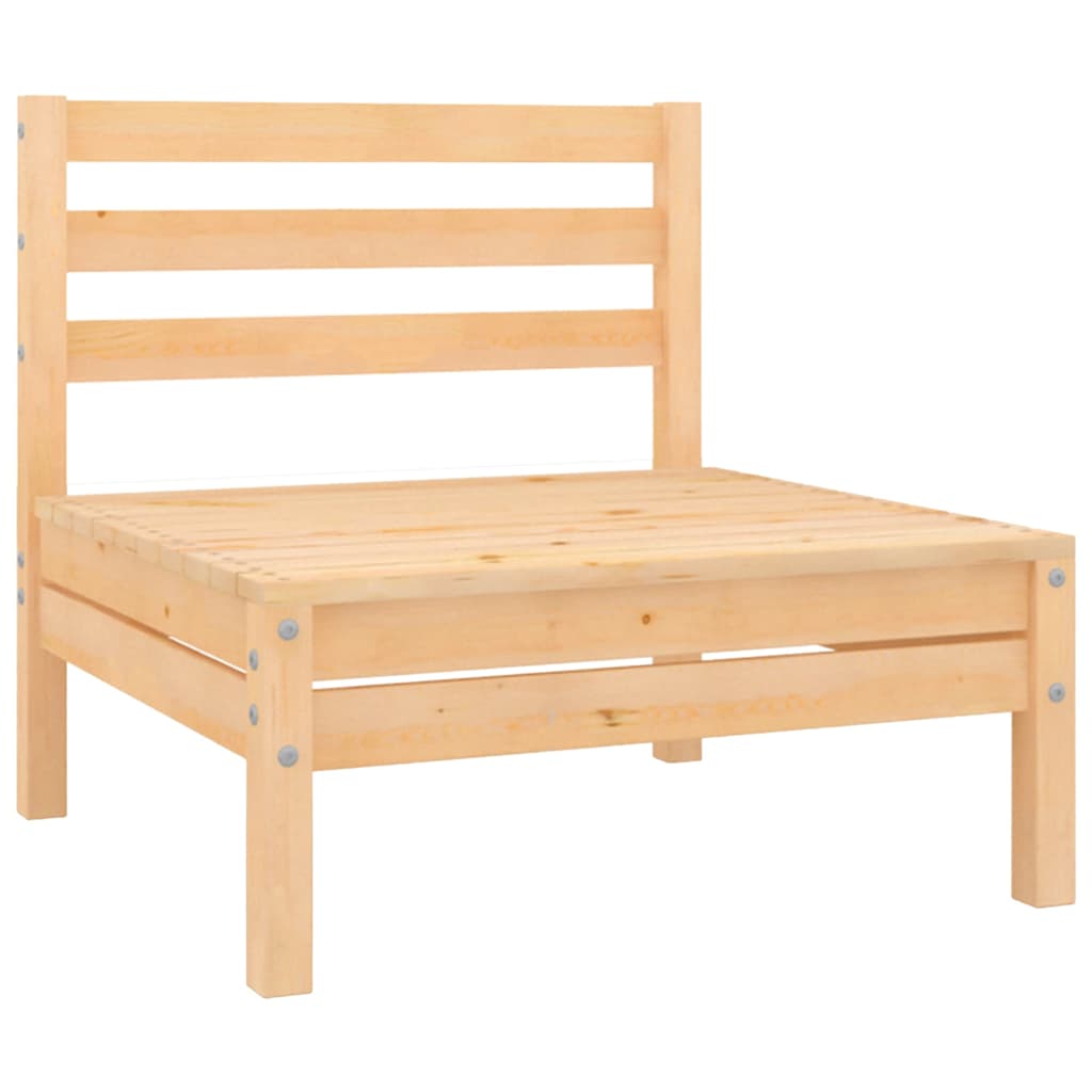 ZenGrow Pine Seating — close-up of wood joinery and slatted backrest