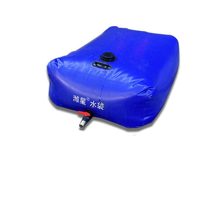 ZenGrow Water Storage Bag — 2000L collapsible tank fully expanded in garden
