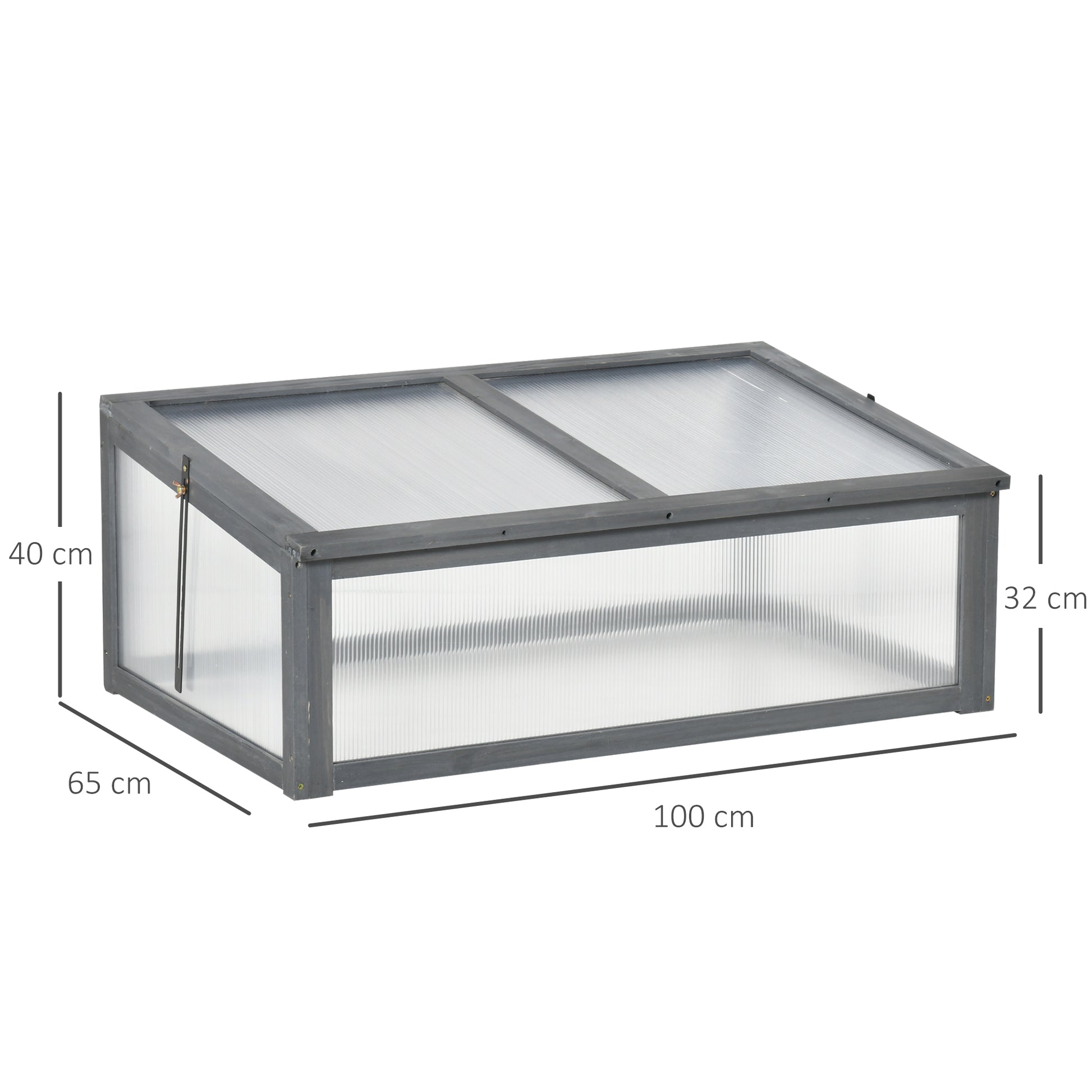 ZenGrow Compact Grow House — seedlings thriving inside grey polycarbonate frame