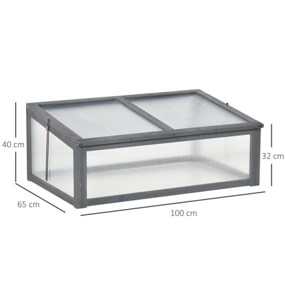 ZenGrow Compact Grow House — seedlings thriving inside grey polycarbonate frame