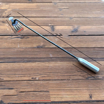 ZenGrow Weeding Cultivator — wooden handle with high-carbon steel tines