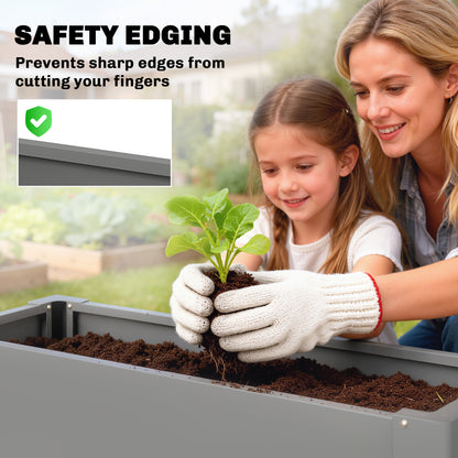 ZenGrow Galvanized Planter — close-up of steel corner joint and drainage base