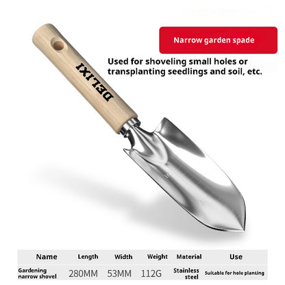 ZenGrow Greenhouse Shovels — close-up of blade and engraved depth scale