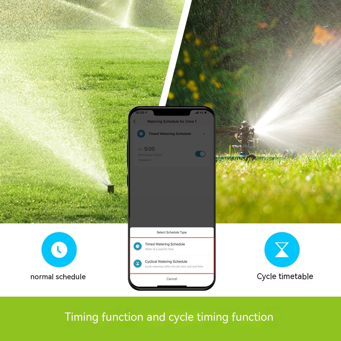 ZenGrow Dual-Zone Timer — compatible with drip irrigation and misting systems