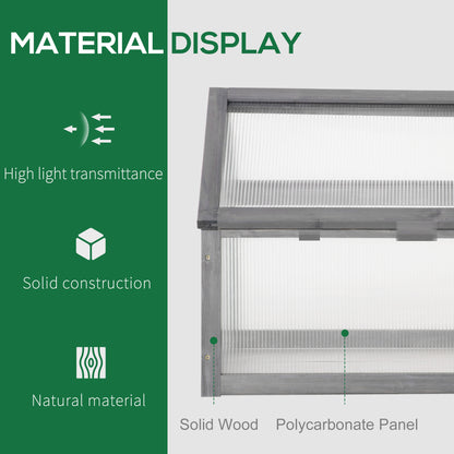 ZenGrow Mini Greenhouse Grey — seedlings and young plants growing inside