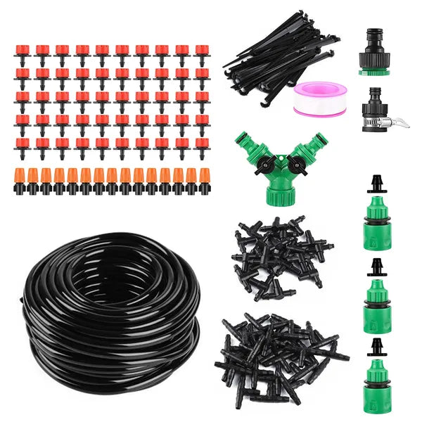 ZenGrow 164ft Drip Irrigation Kit — auto misting system for greenhouse and garden