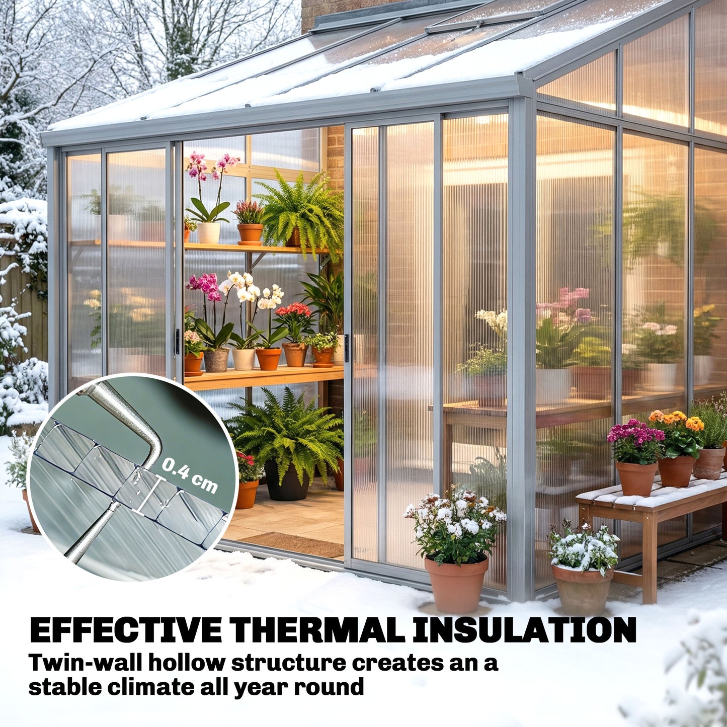 ZenGrow Greenhouse Panels — UV-resistant coating for year-round growing