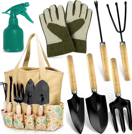 ZenGrow 8-Piece Stainless Garden Set — premium greenhouse tool kit
