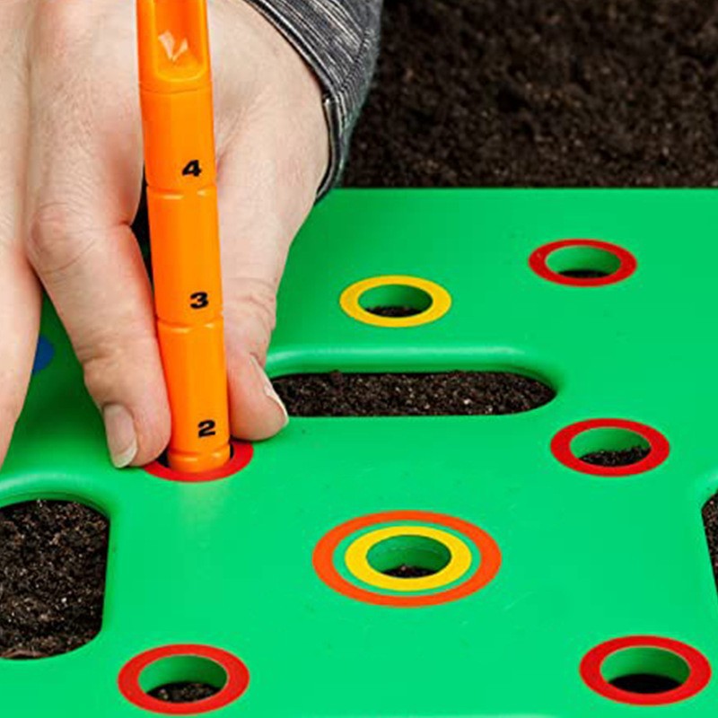 ZenGrow Seedling Board — in use showing uniform planting spacing in greenhouse tray