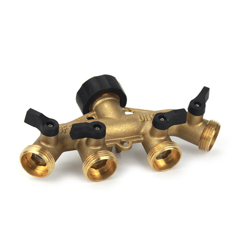 ZenGrow Hose Manifold — four outlets for connecting drip, misting and hose systems