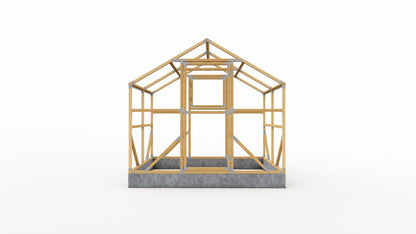 Casa Wooden Greenhouse — front doors render