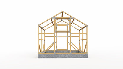 Casa Wooden Greenhouse — rear window render