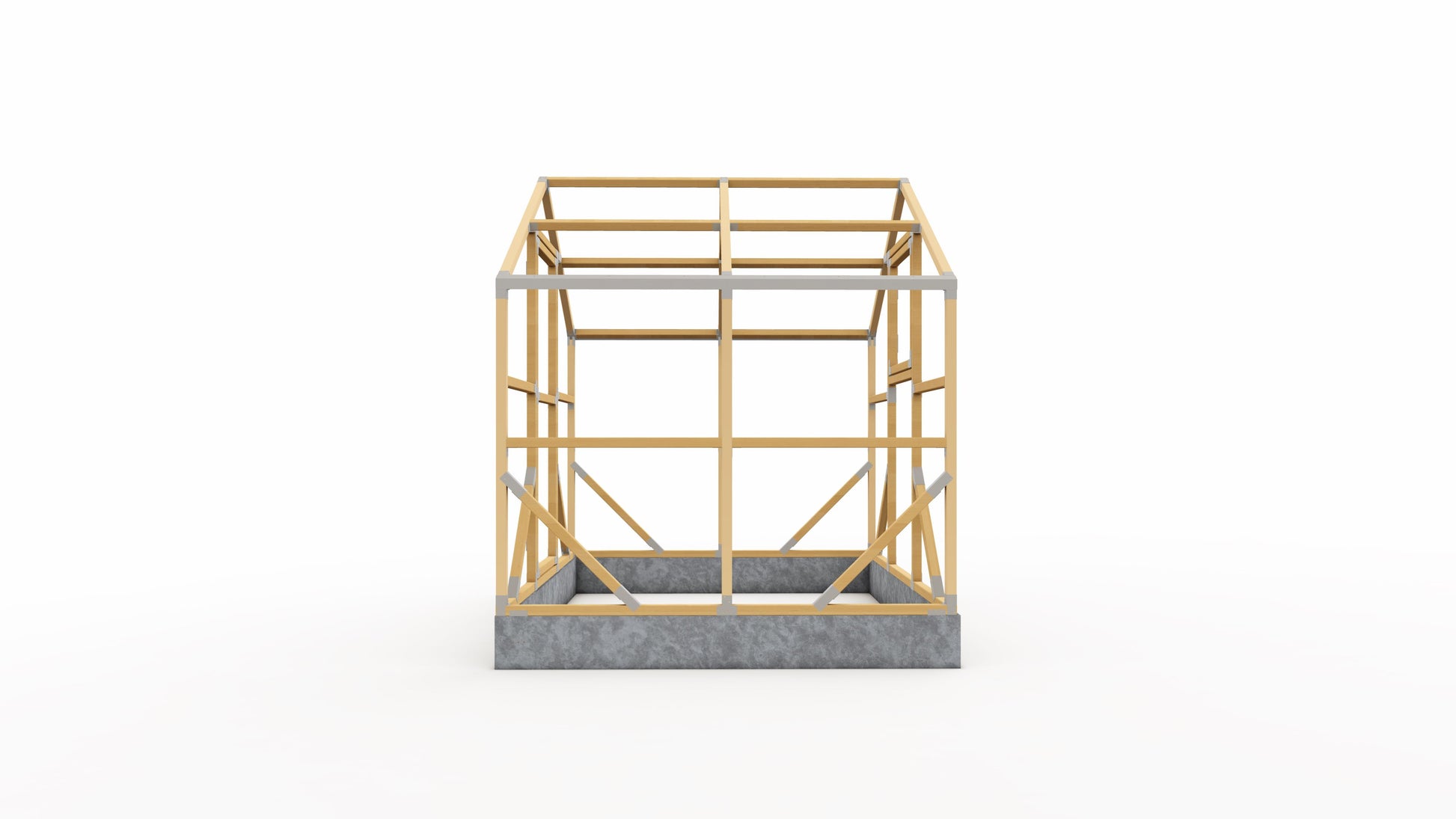 Casa Wooden Greenhouse — side view render