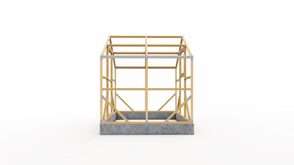 Casa Wooden Greenhouse — side view render