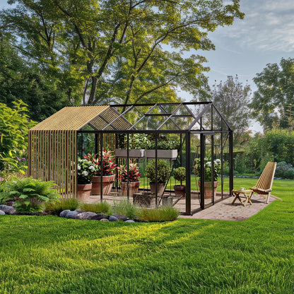 Aurora with Accoya wood — Japandi greenhouse
