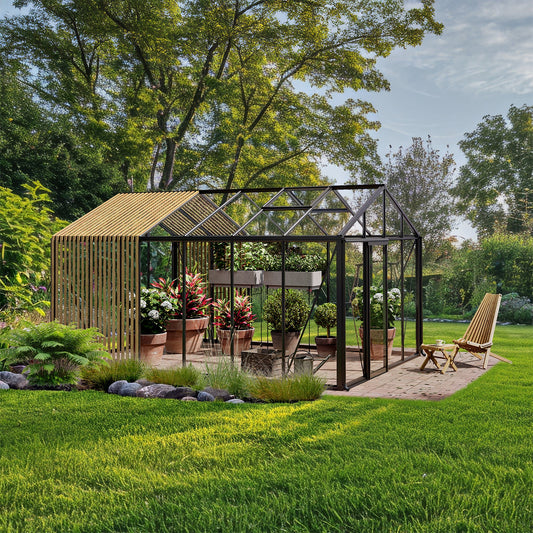 Aurora with Accoya wood — Japandi greenhouse