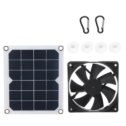 ZenGrow Solar Panel Fan — solar-powered greenhouse ventilation system