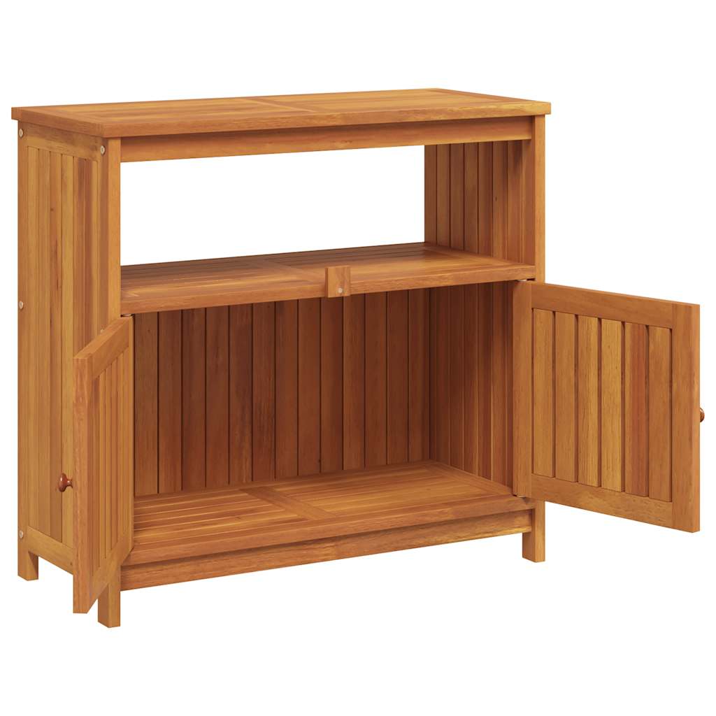 ZenGrow Wood Table — side elevation showing leg design and table height