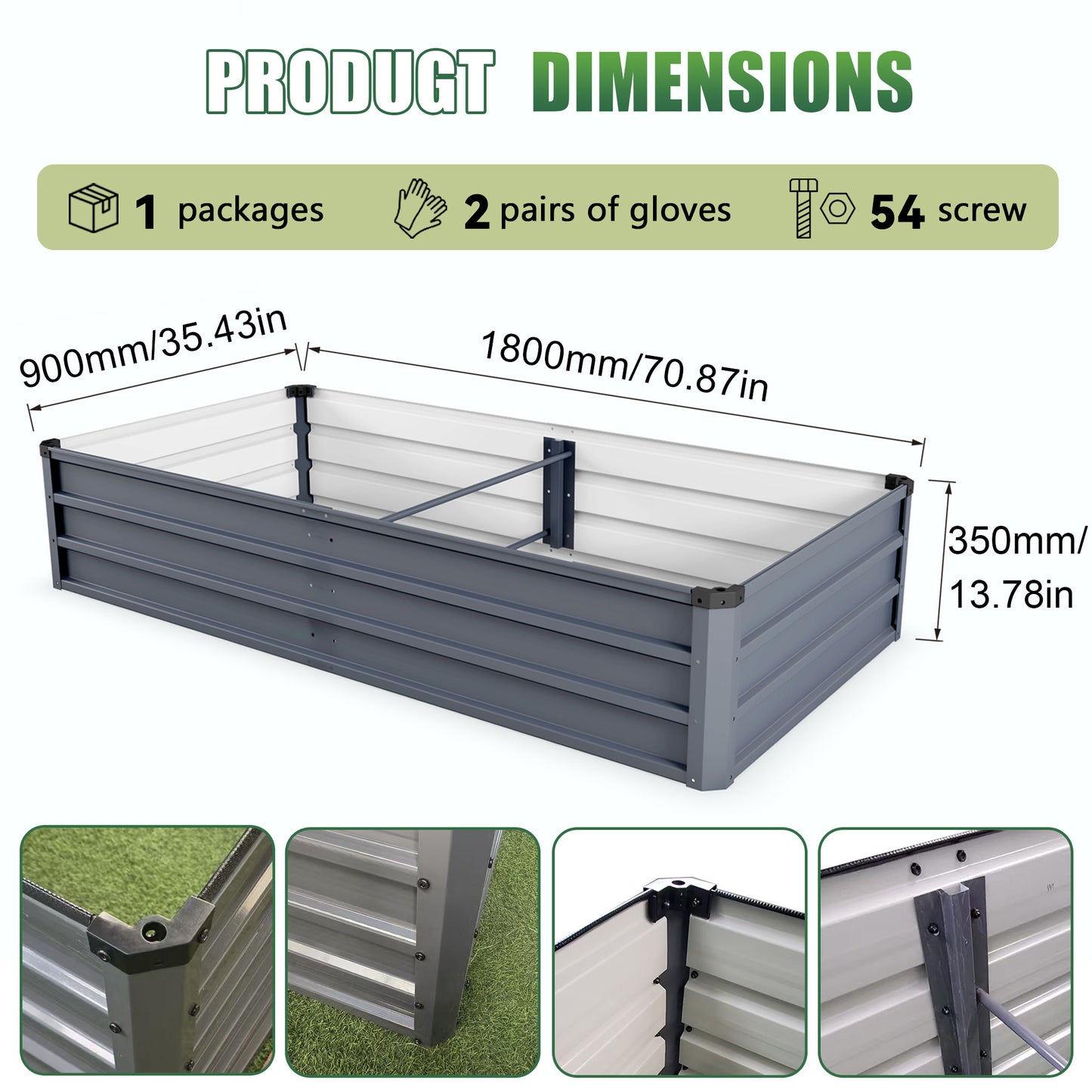 ZenGrow 6x3ft Raised Bed — two large galvanized steel planters assembled in garden