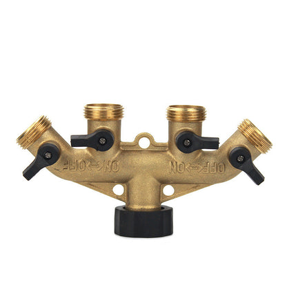 ZenGrow 4-Way Manifold — individual ball valves allow independent zone control