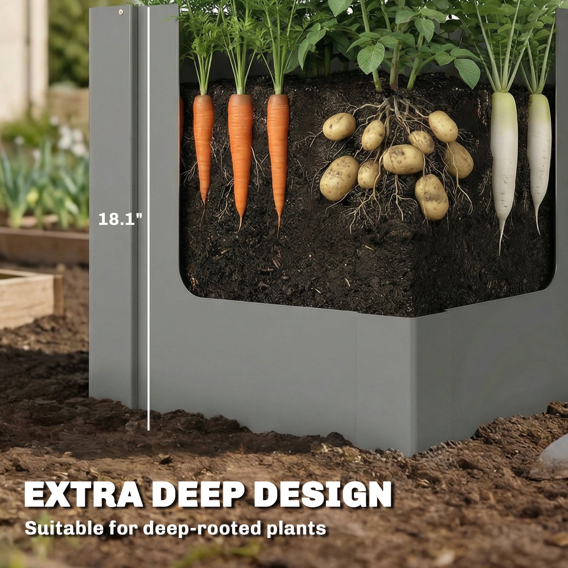 ZenGrow Galvanized Planter — compact size suitable for patios and small backyards