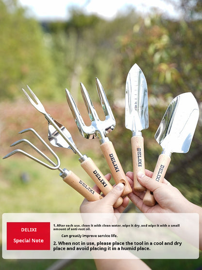 ZenGrow Stainless Trowels — solid wood handle with stainless steel head