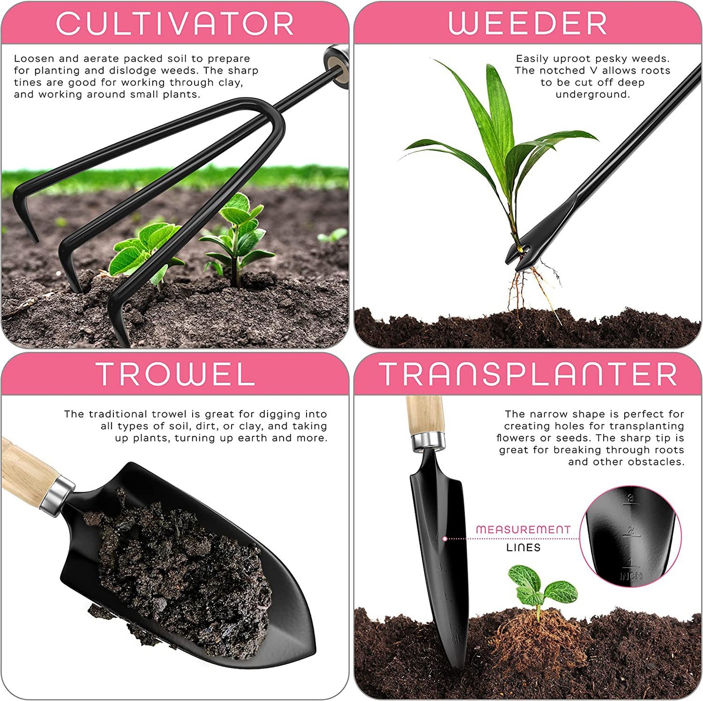 ZenGrow Premium Garden Set — full 8-piece kit laid out on white background