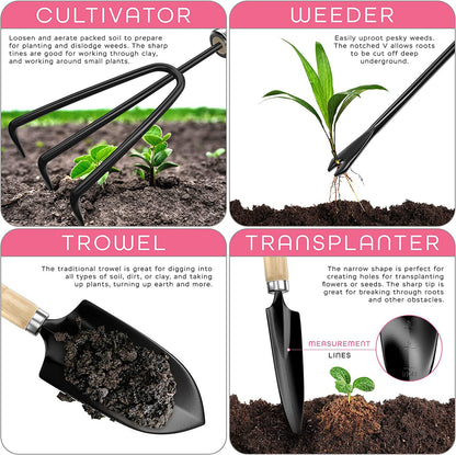 ZenGrow Premium Garden Set — full 8-piece kit laid out on white background