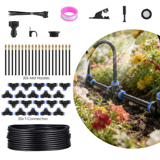 ZenGrow 360 Drip Irrigation System — 49ft auto-watering kit for raised bed greenhouses