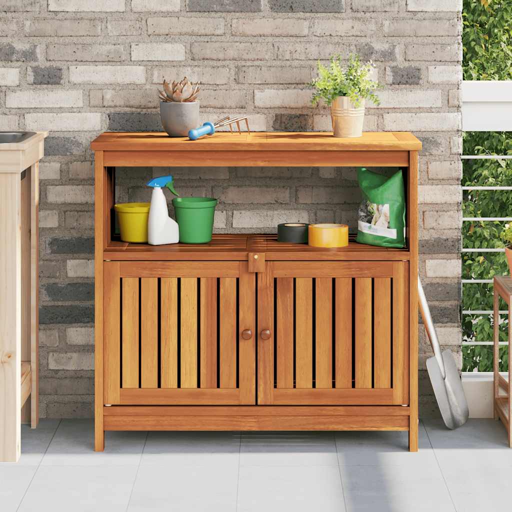 ZenGrow Console Table — close-up of acacia grain and leg joinery detail