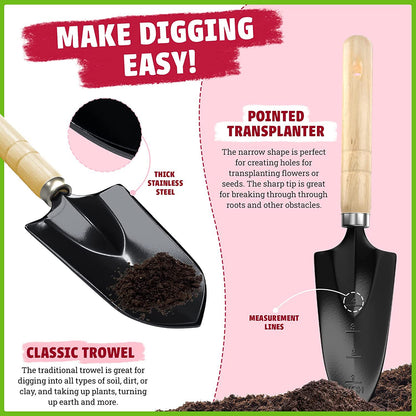 ZenGrow Stainless Tool Set — rust-resistant tools for raised bed greenhouses