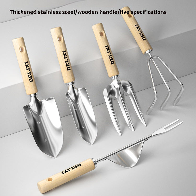 ZenGrow Stainless Steel Trowel Set — narrow and wide shovels for greenhouse beds