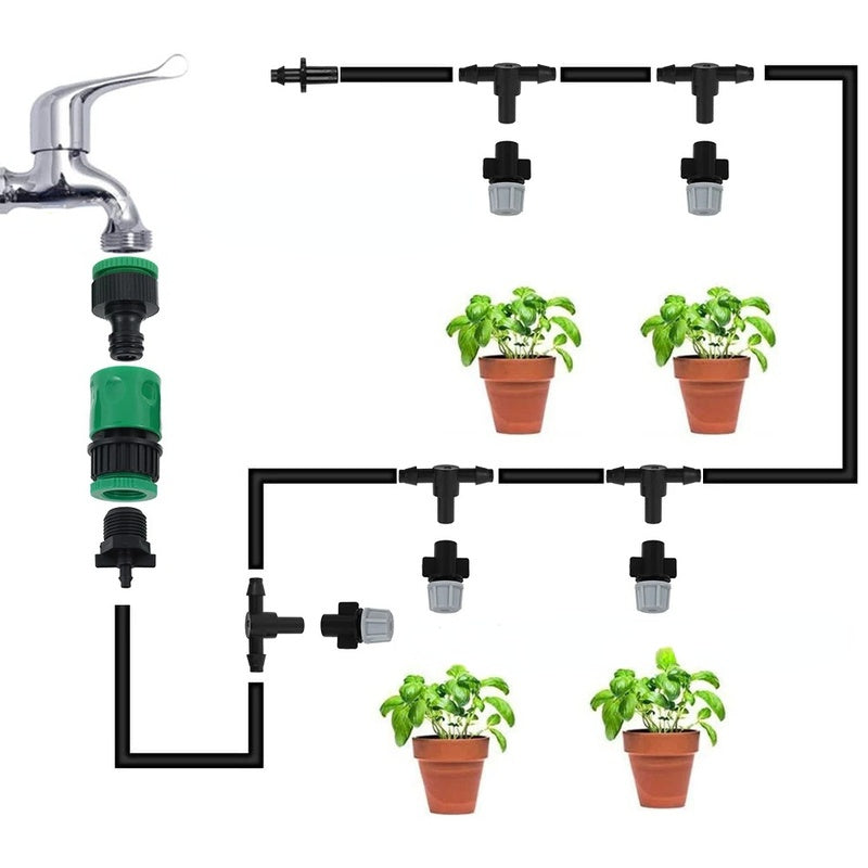 ZenGrow Mist Kit — fine mist nozzles installed along greenhouse ridge
