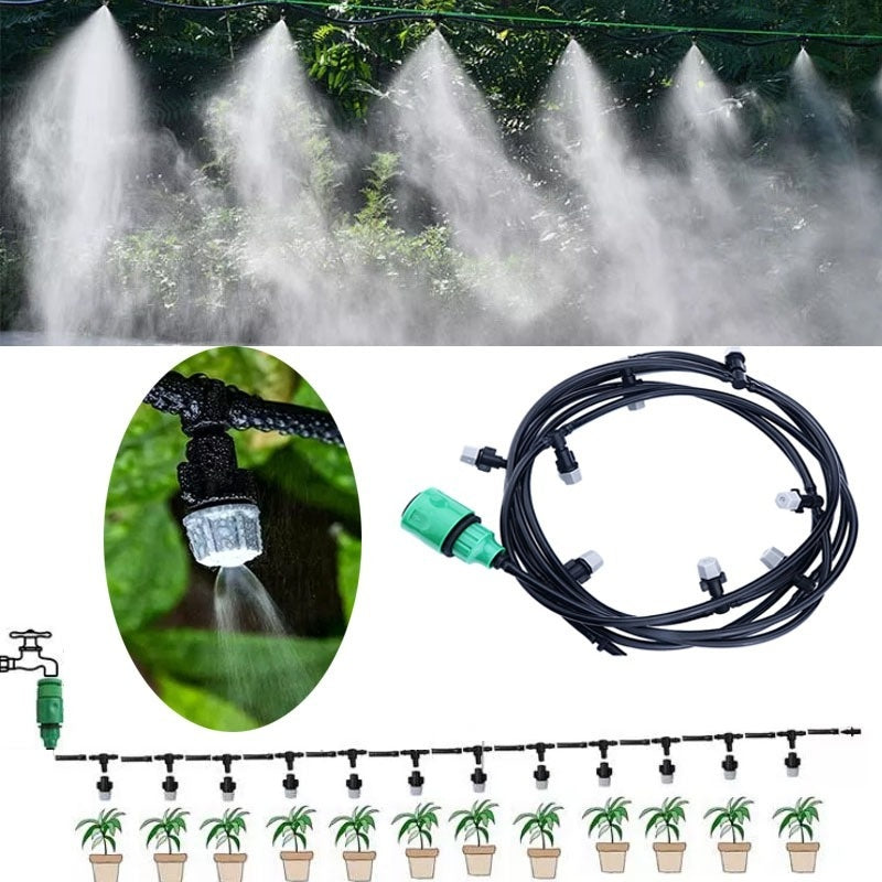 ZenGrow Cooling Kit — in use inside polycarbonate greenhouse on hot summer day