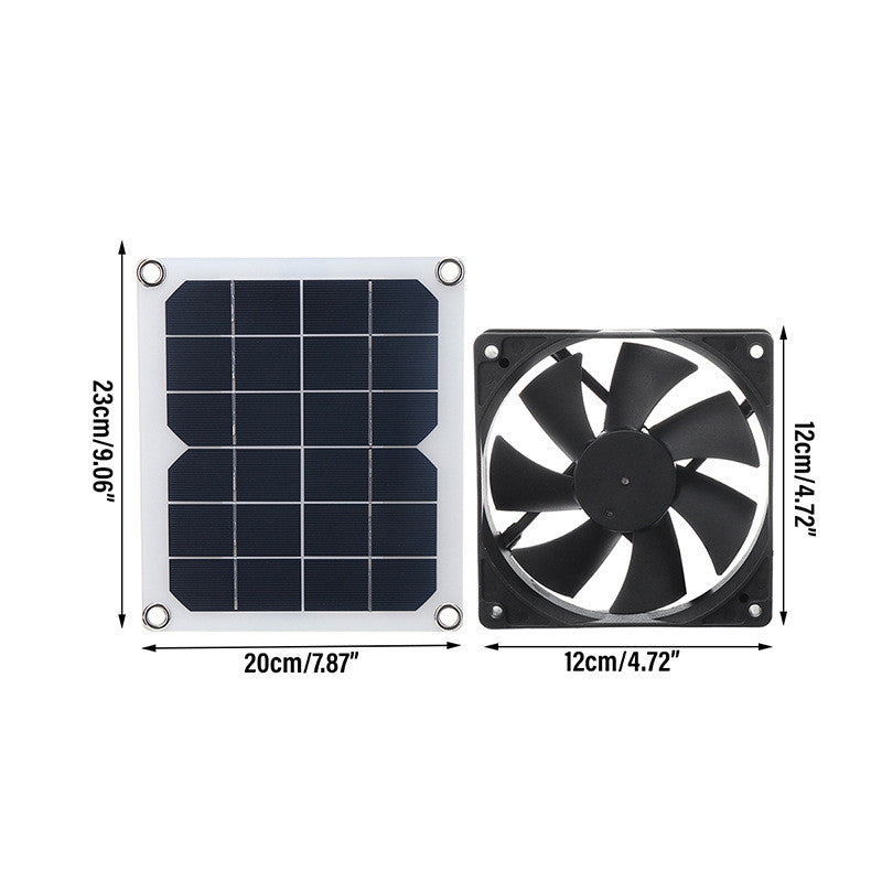 ZenGrow 10W Solar Fan — energy-efficient greenhouse air circulation